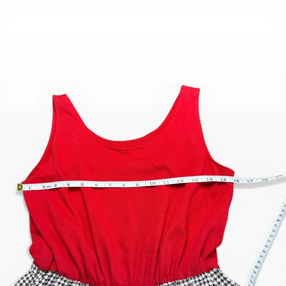 Red Cotton Crew And Houndstooth A Line Skort Cool-lot Dress Women’s No Tags - Picture 6 of 7